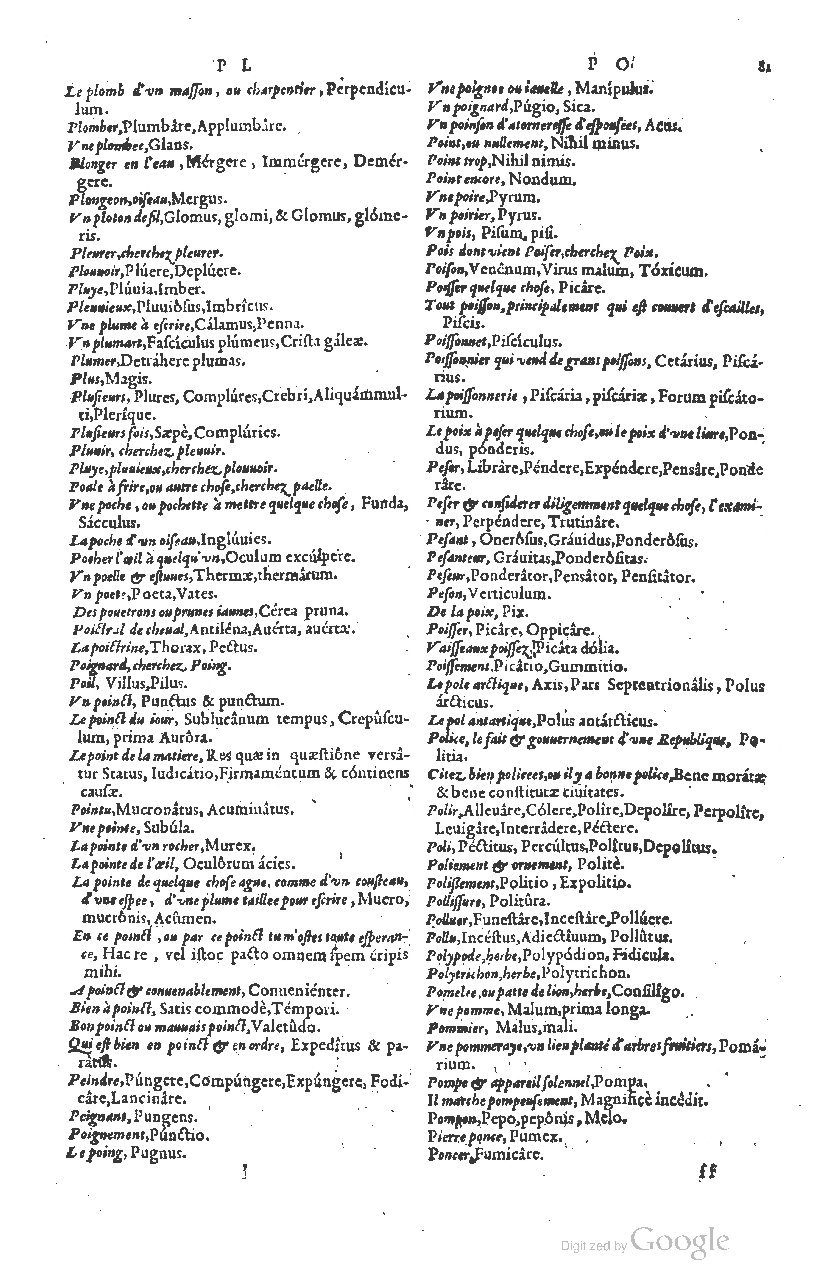 1585 - Simphorianum Beraud et Stephanum Michaëlem - Trésor des mots et traits français - Barcelone