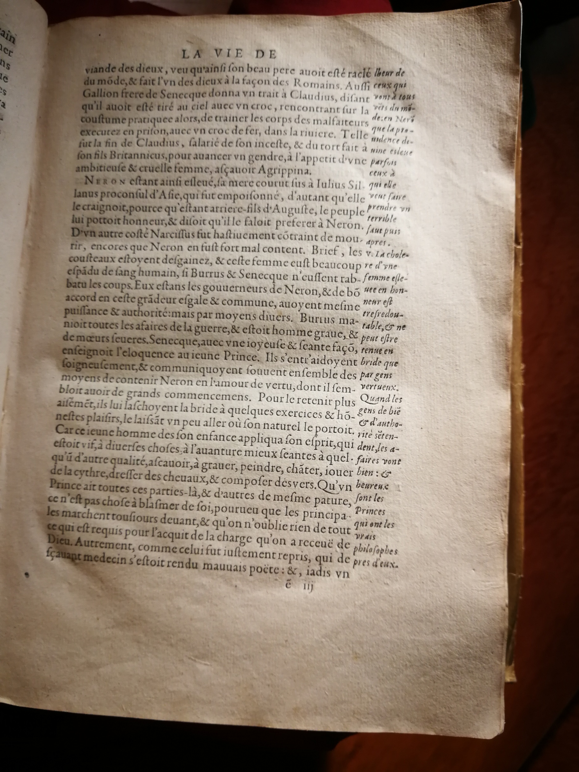 1595 - Jean Houzé - Œuvres morales et mêlées de Sénèque, Trésor de philosophie morale - T. 1 - BnF