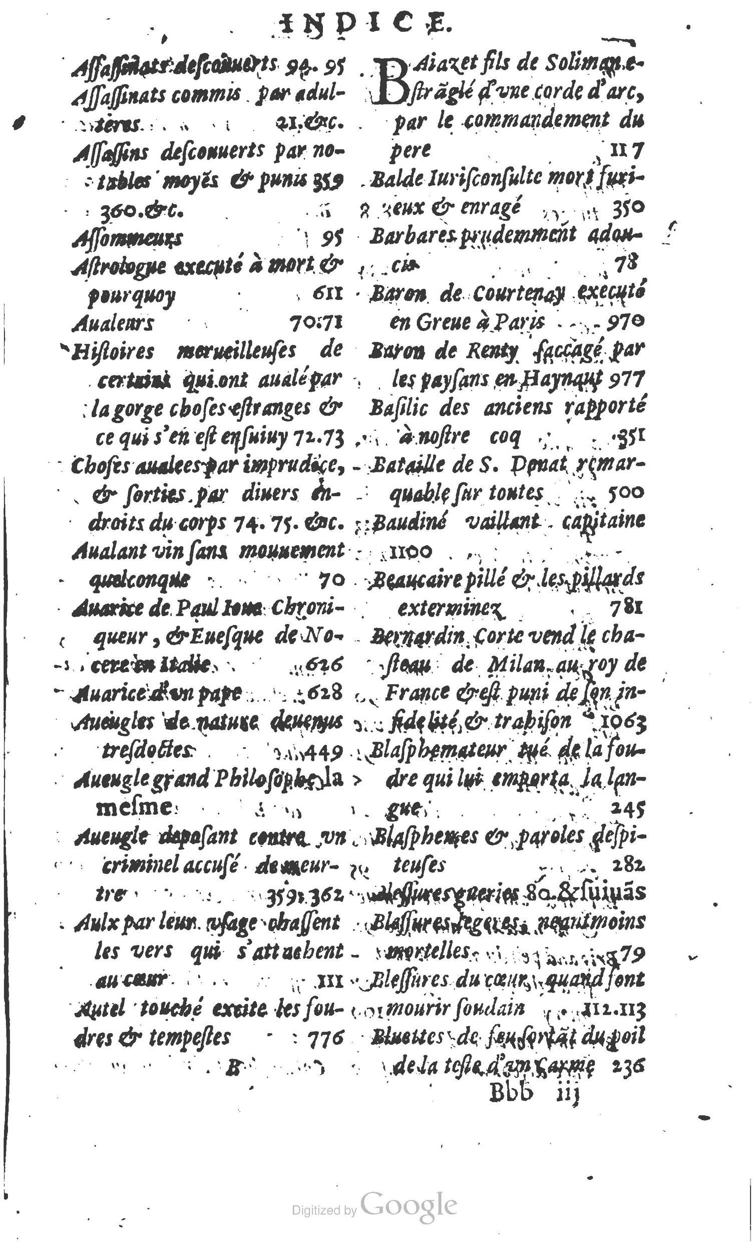 1610 - Paul Marceau - Trésor d’histoires admirables et mémorables - Princeton
