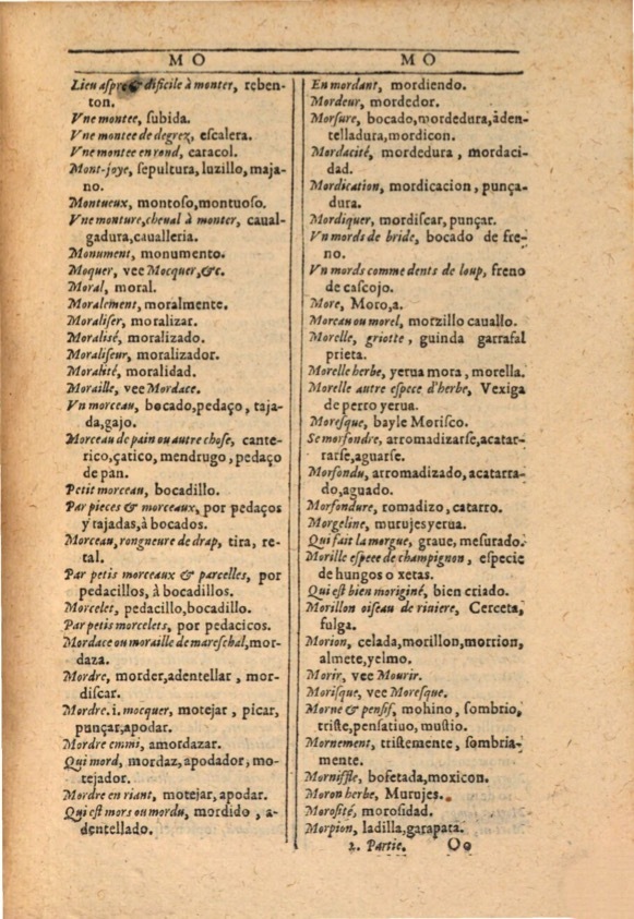 1607 - Marc Orry - Trésor des deux langues espagnole et française (Première et Seconde parties) - ÖNB Wien