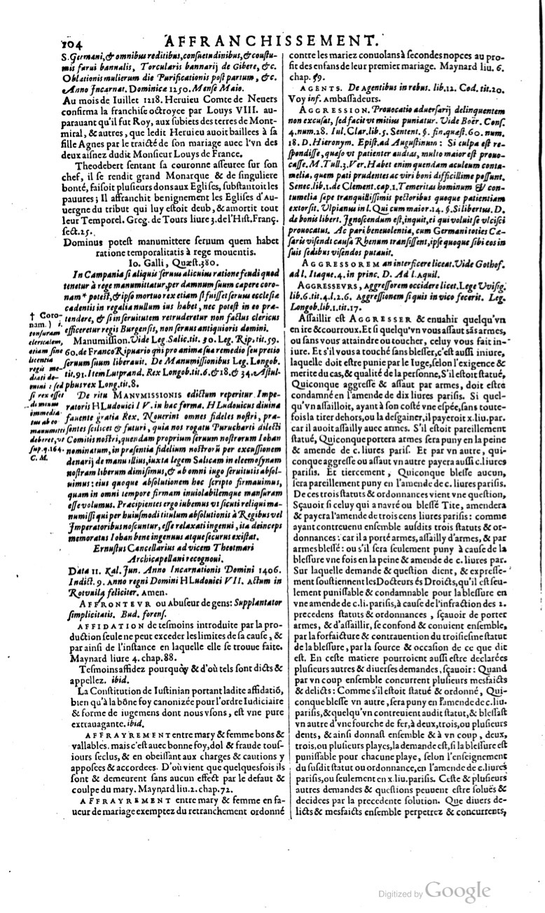 1629 - Veuve Nicolas Buon - Trésor du droit français (21754 T. 1) - BM Lyon