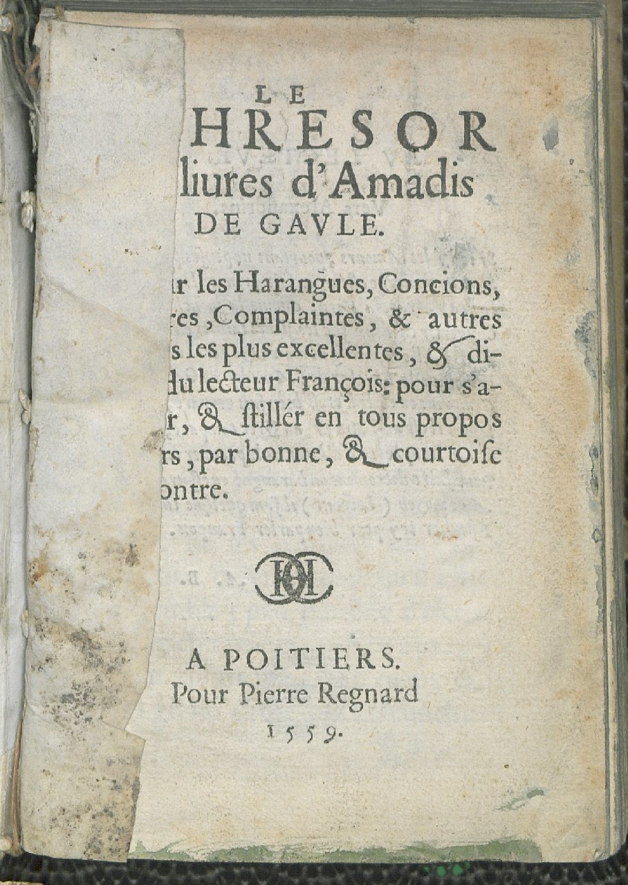 1559 - Pierre Regnard - Trésor des Amadis - Det KLG Copenhague