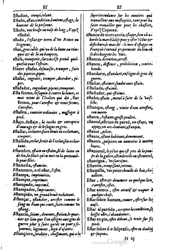 1616 - Veuve Marc Orry - Trésor des deux langues espagnole et française (Première et Seconde parties) - BM Lyon