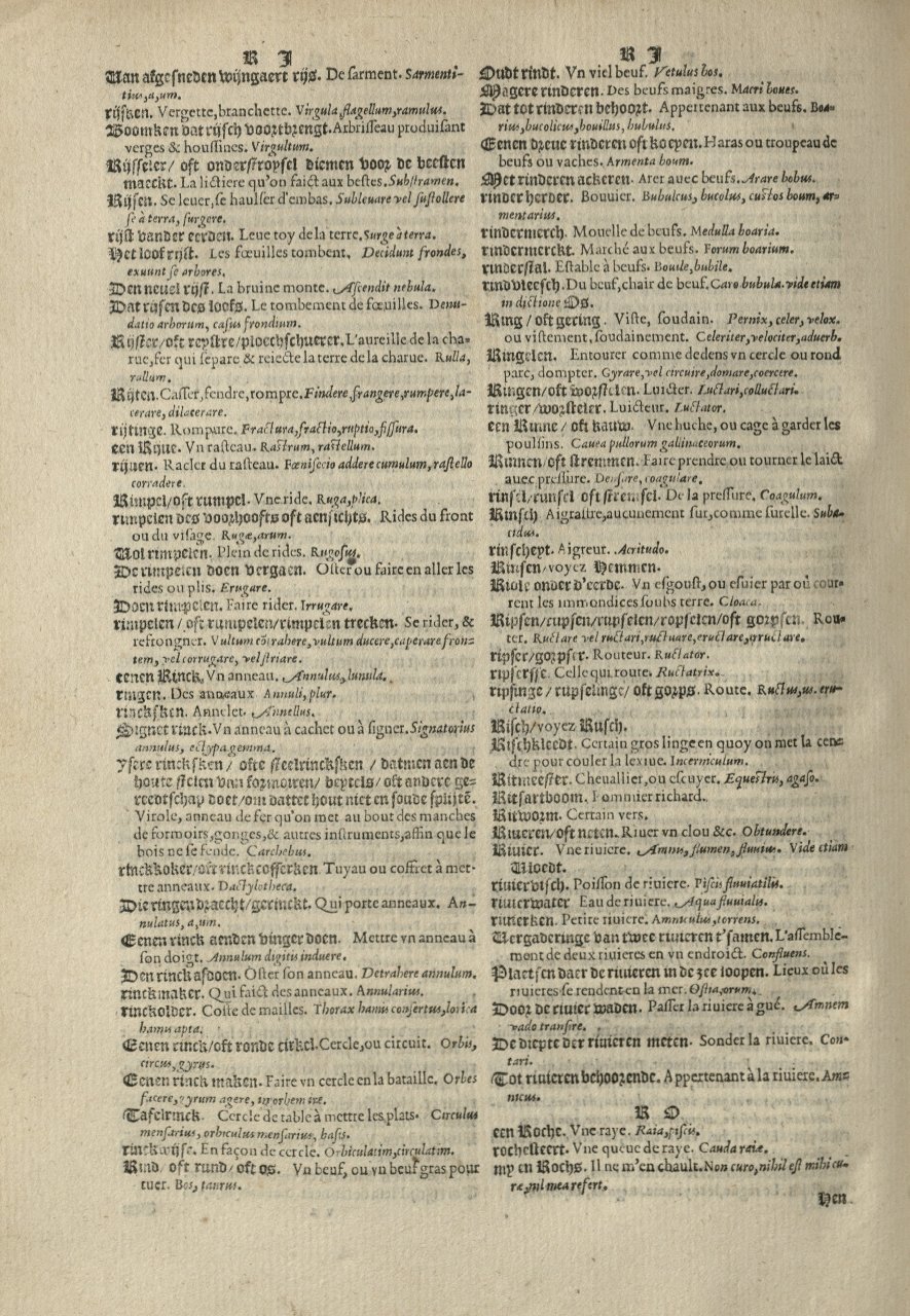 1573 - Christophe Plantin - Trésor du langage bas-allemand - Greifswald