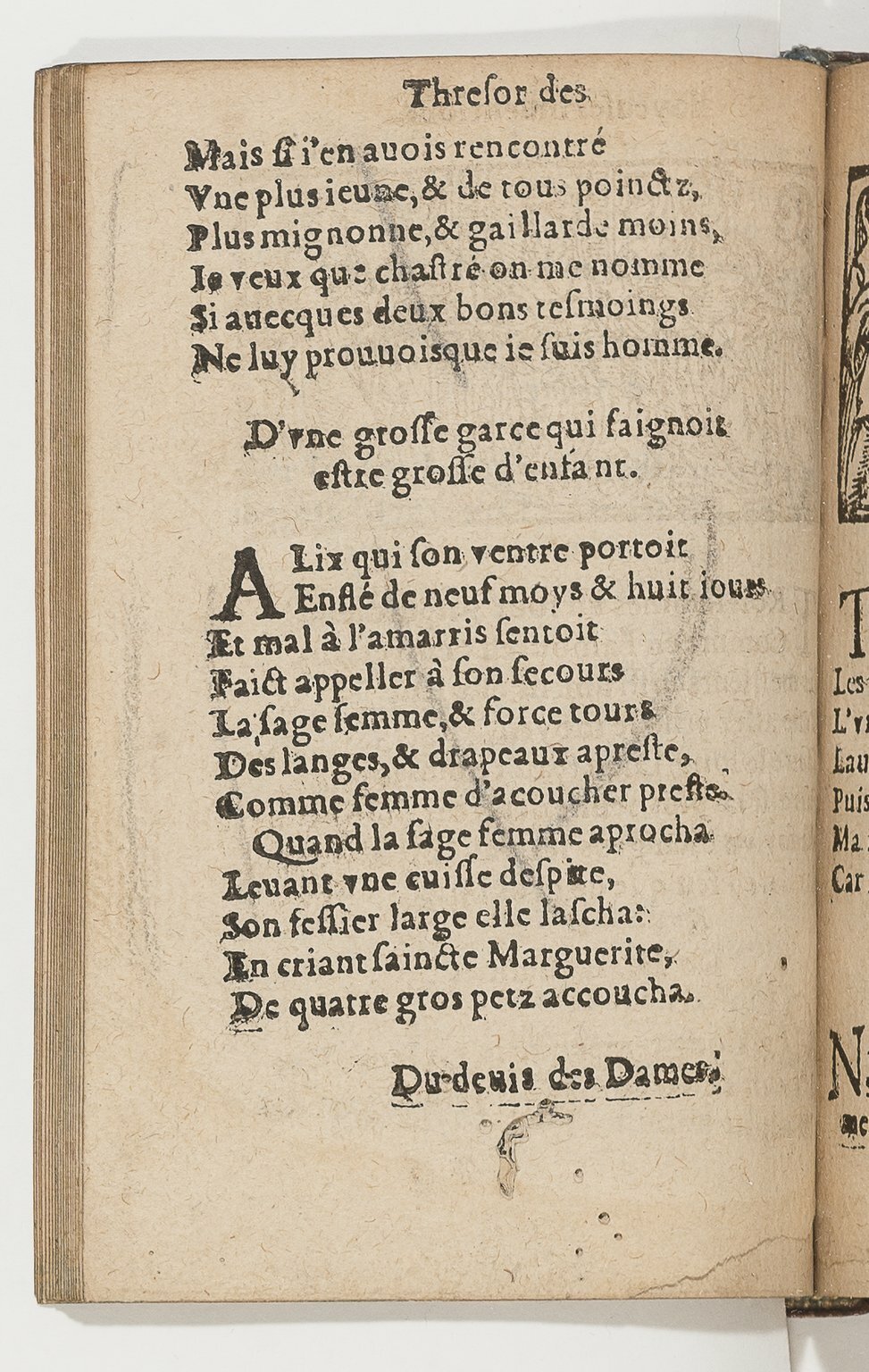 1568c. - Veuve Jean Bonfons - Trésor des joyeuses inventions du parangon de poésies - BnF Arsenal