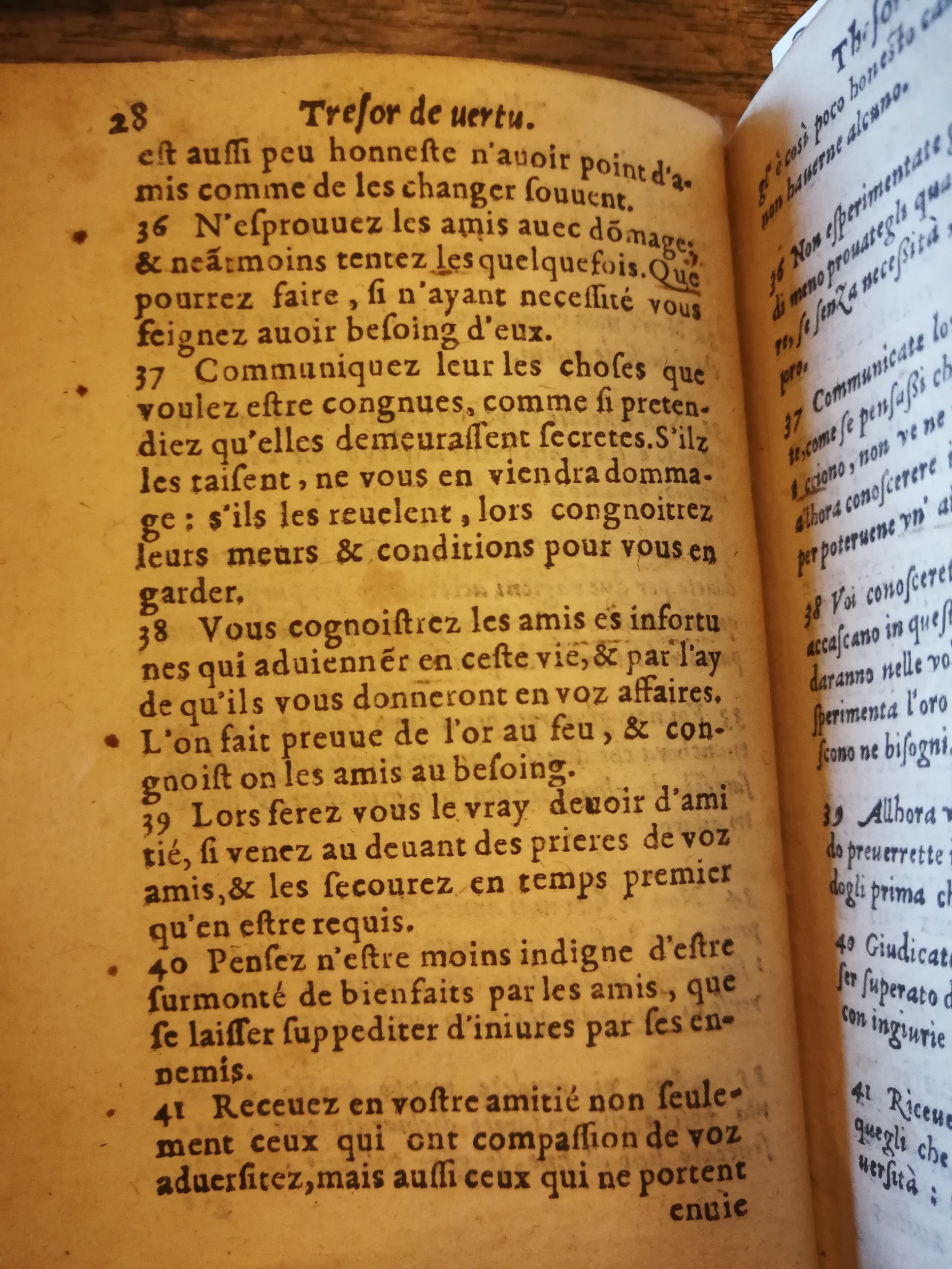 1576 - Benoît Rigaud - Trésor de vertu - BNC Florence