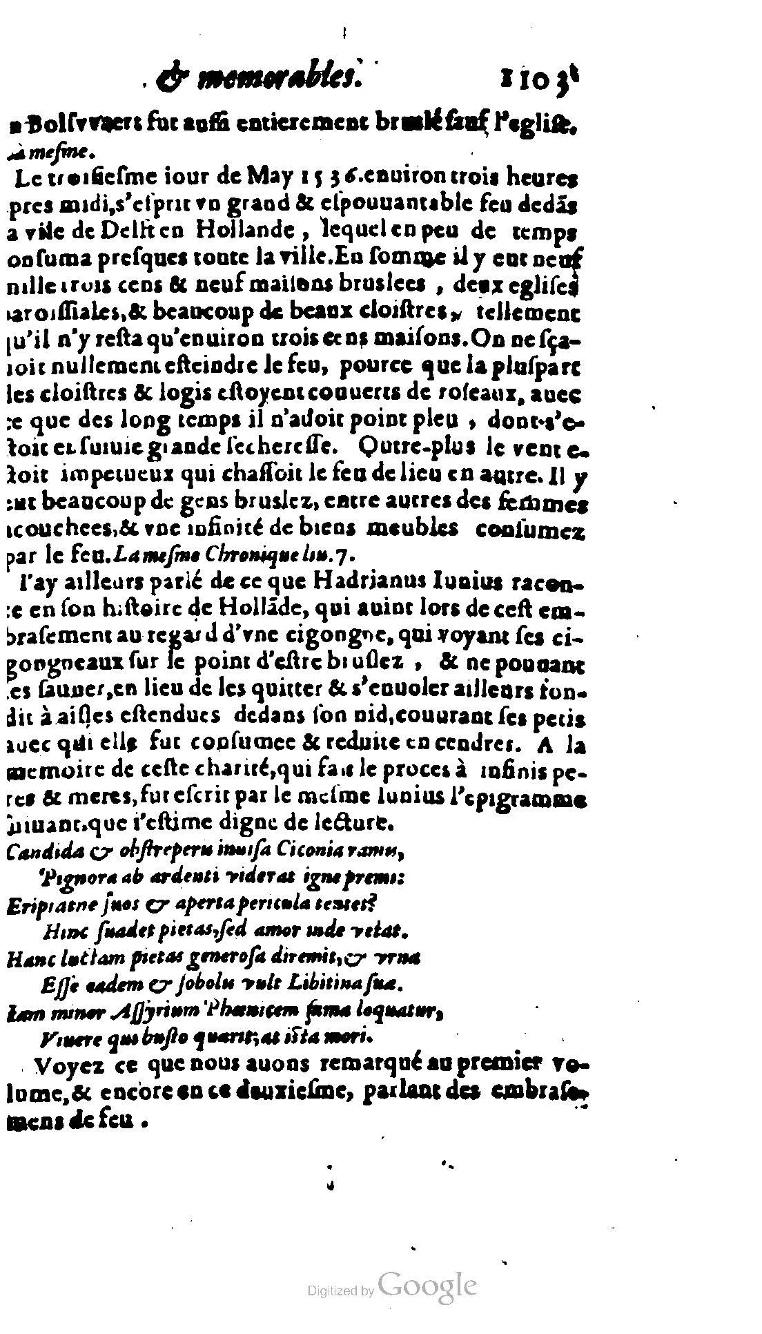 1620 - Samuel Crespin - Trésor d’histoires admirables et mémorables - BCU Lausanne