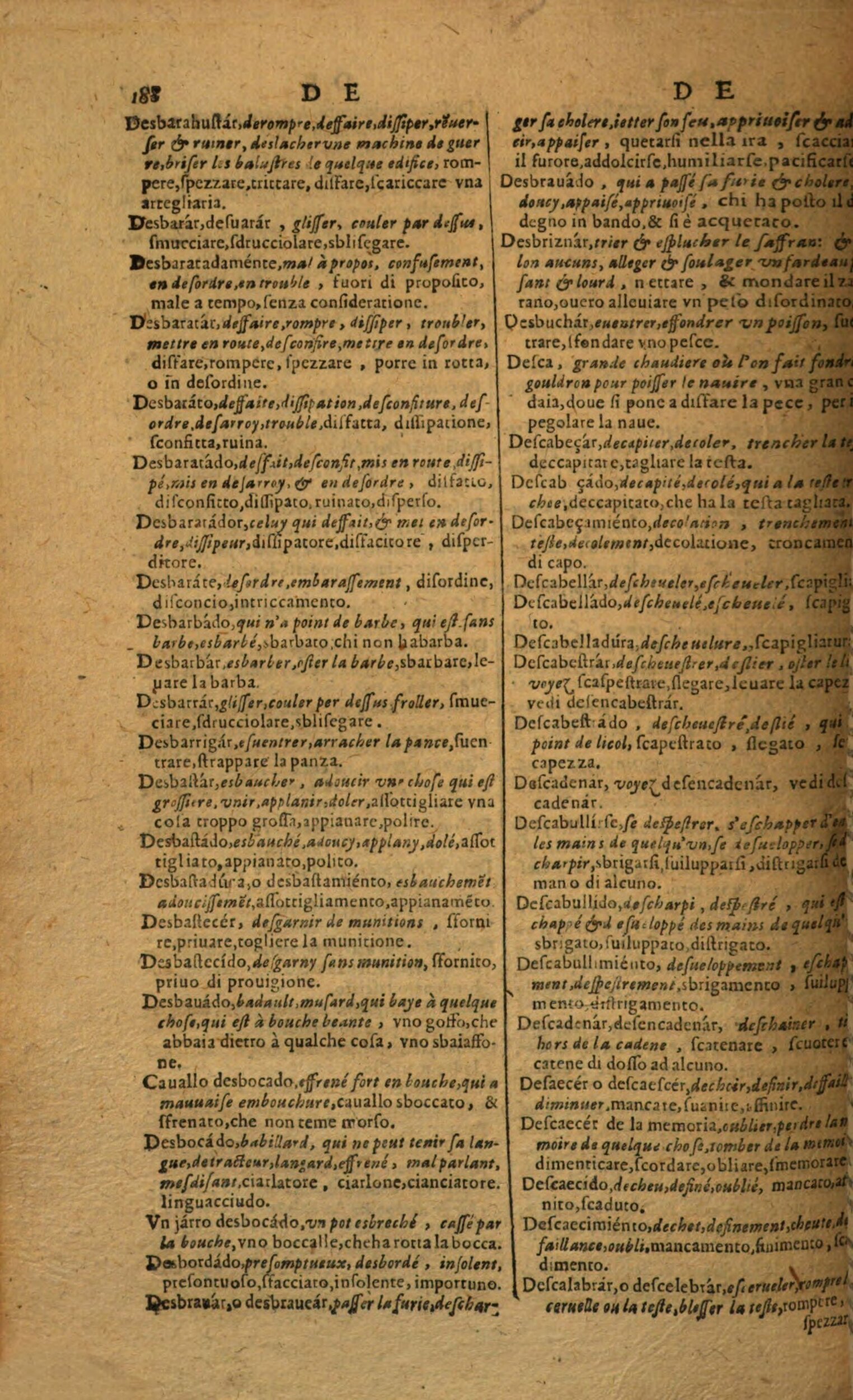 1617 - Samuel Crespin - Trésor des trois langues espagnole, française et italienne (Première partie) - Regensburg