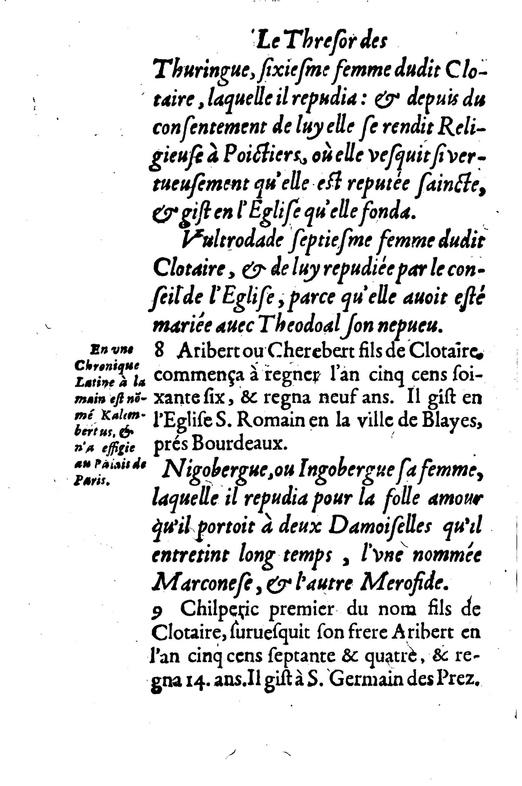 1633 - Jean Corrozet - Trésor des histoires de France - BM Lyon 1633 - Jean Corrozet - Trésor des histoires de France - BM Lyon
