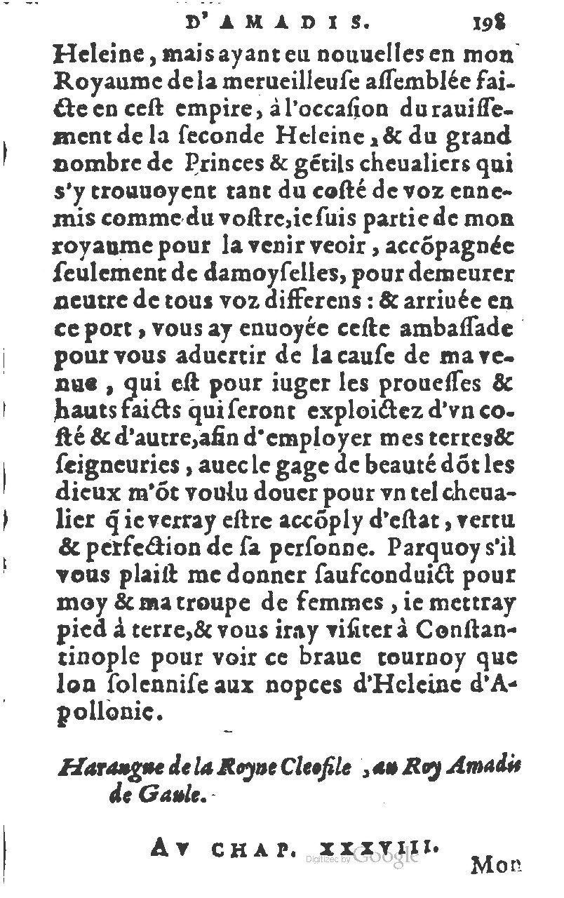 1582 - Jean Huguetan - Trésor des Amadis T. 1 - BM Lyon