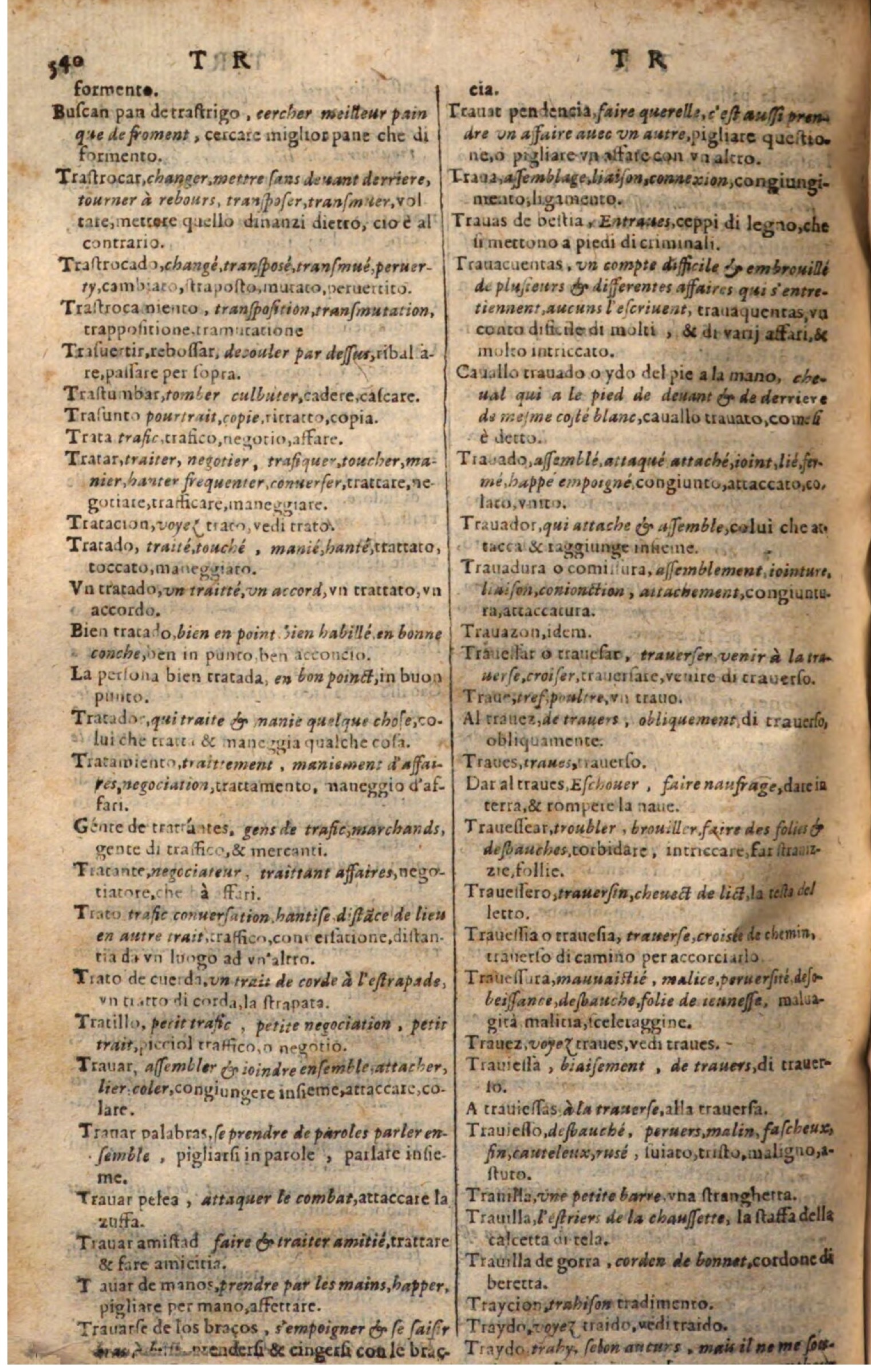1644 - Jacques Crespin - Trésor des trois langues - Passau