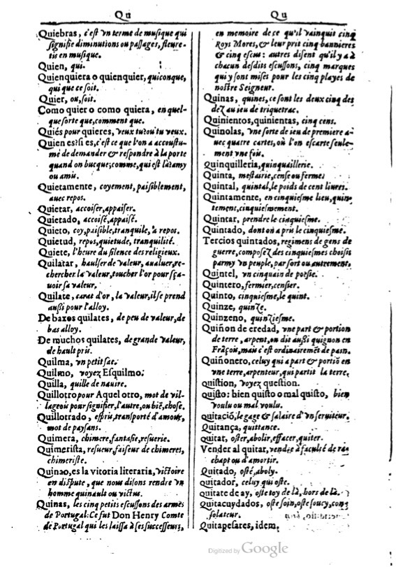 1616 - Veuve Marc Orry - Trésor des deux langues espagnole et française (Première et Seconde parties) - BM Lyon