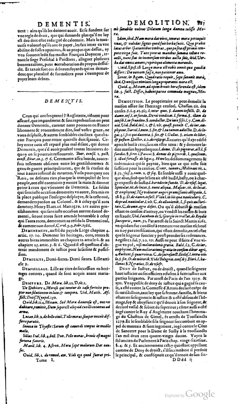 1629 - Veuve Nicolas Buon - Trésor du droit français (29620 T. 1) - BM Lyon