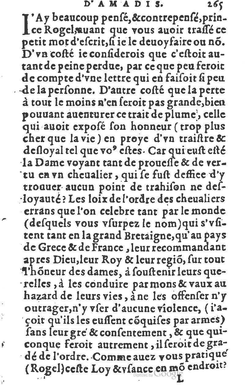 1582 - Jean Huguetan - Trésor des Amadis T. 1 - BM Lyon