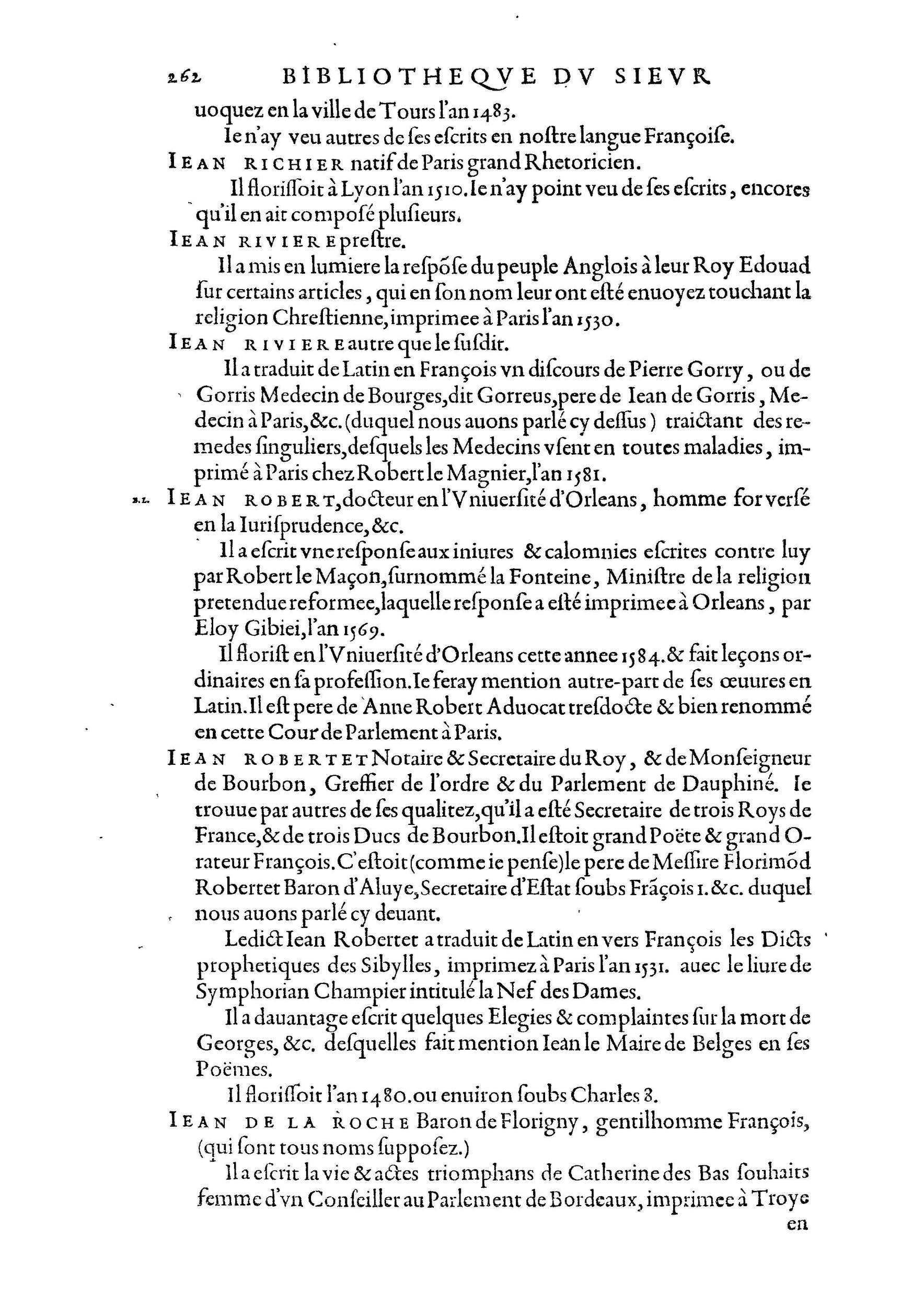 1584 - Abel L&#039;Angelier - Bibliothèques françaises - BnF