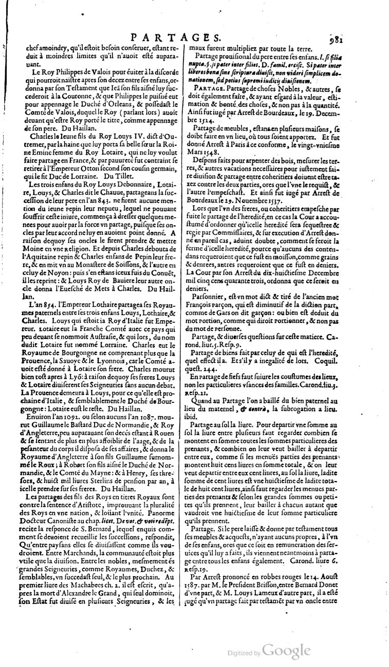 1629 - Veuve Nicolas Buon - Trésor du droit français (21754 T. 2) - BM Lyon