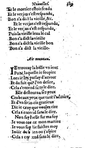 1623 - Jacques Cailloüé - Trésor ou recueil des chansons amoureuses - British Library