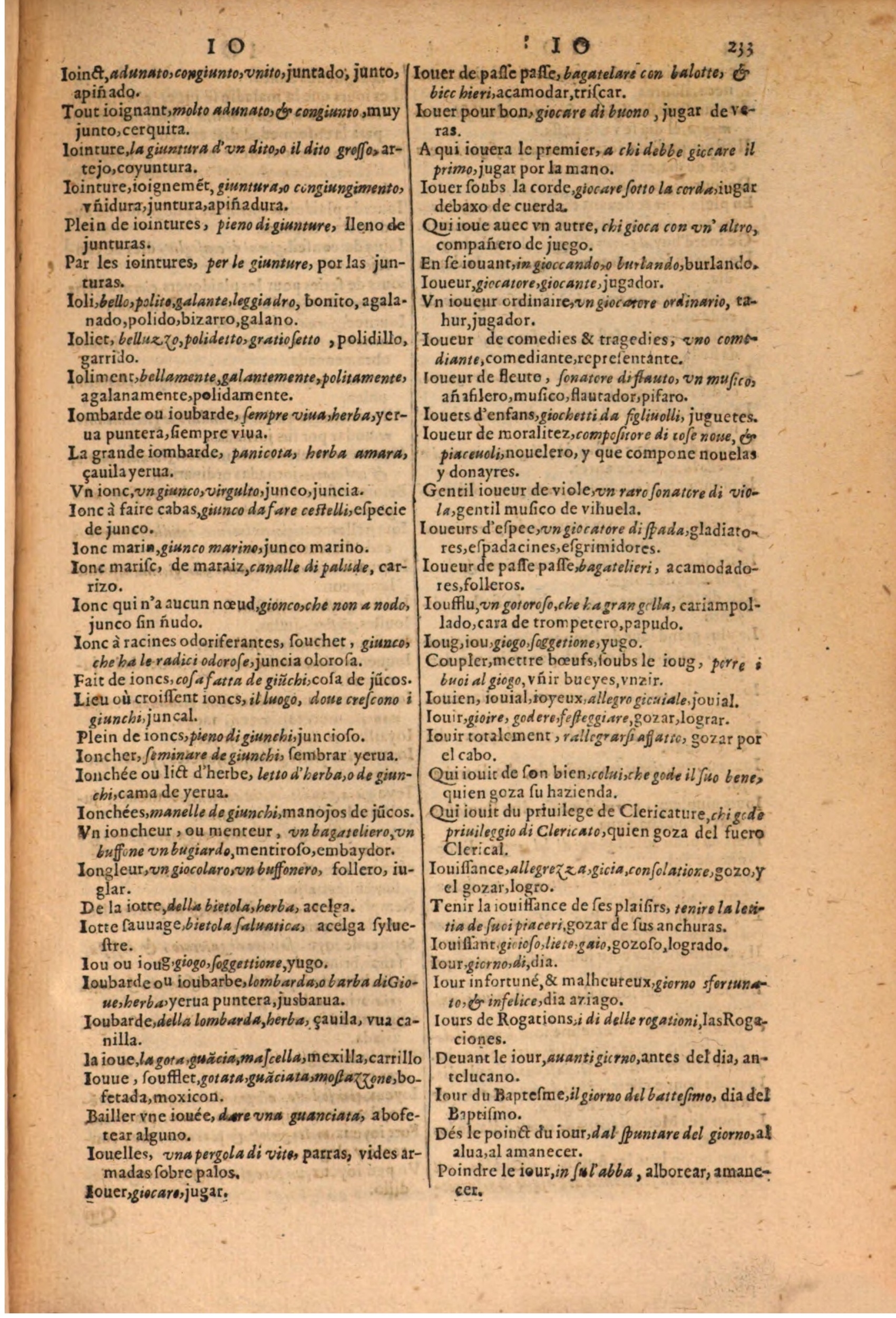1616 - Pierre de la Rovière - Trésor des trois langues (Seconde partie) - BSB Munich