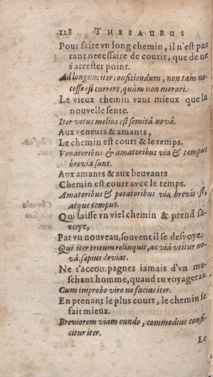 1612 - Dominicus Custos - Trésor des proverbes français  - Bibliopol-Olomuc