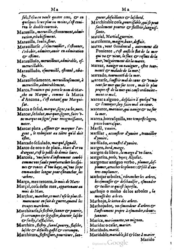 1616 - Veuve Marc Orry - Trésor des deux langues espagnole et française (Première et Seconde parties) - BM Lyon