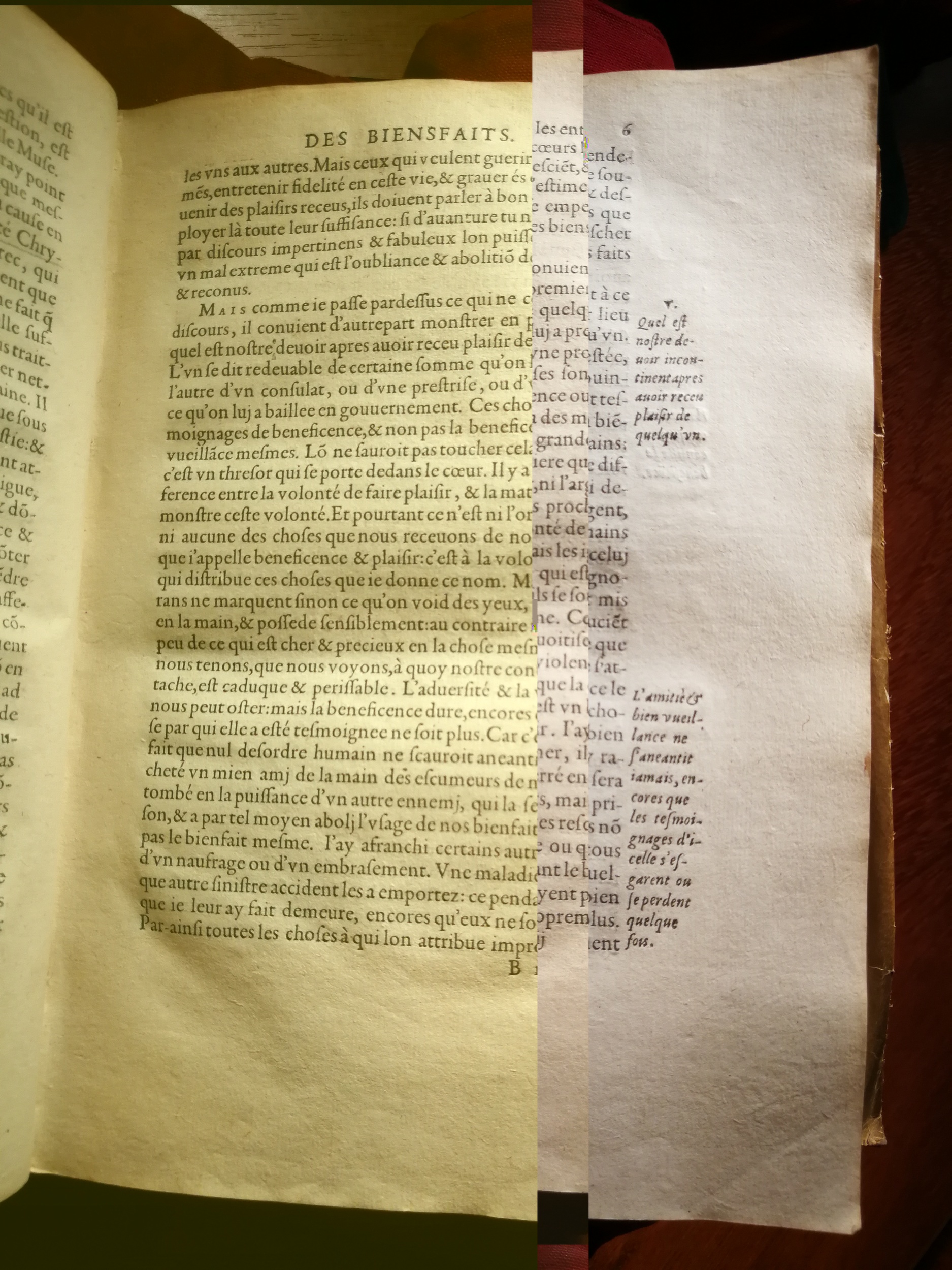 1595 - Jean Houzé - Œuvres morales et mêlées de Sénèque, Trésor de philosophie morale - T. 1 - BnF
