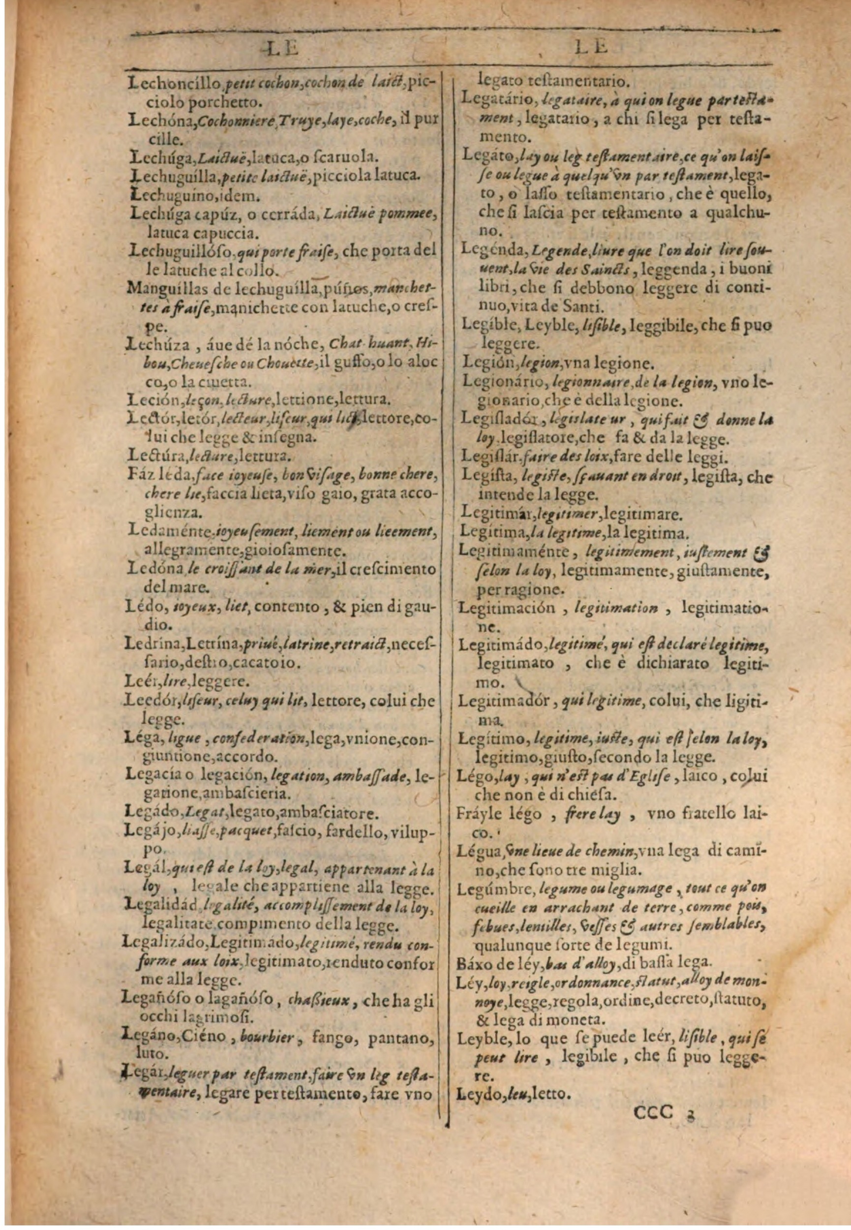1609 - Philippe Albert et Alexandre Pernet - Trésor des trois langues française, italienne et espagnole (Première partie) - BSB Munich 1609 - Philippe Albert et Alexandre Pernet - Trésor des trois langues française, italienne et espagnole (Première partie) - BSB Munich