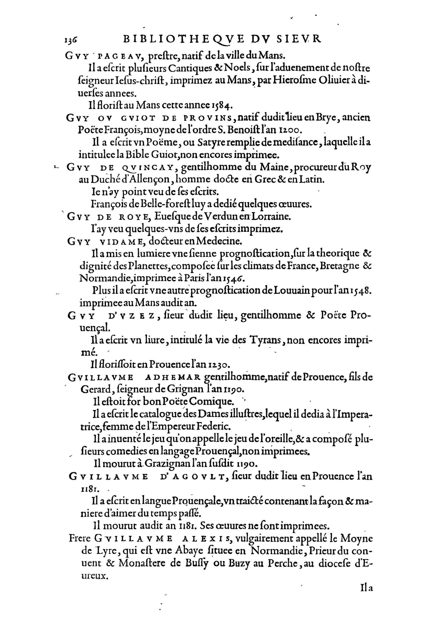 1584 - Abel L&#039;Angelier - Bibliothèques françaises - BnF