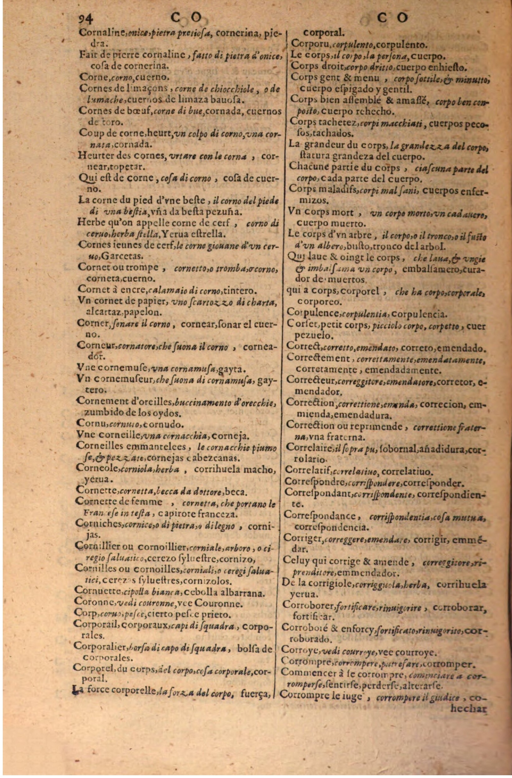 1616 - Pierre de la Rovière - Trésor des trois langues (Seconde partie) - BSB Munich