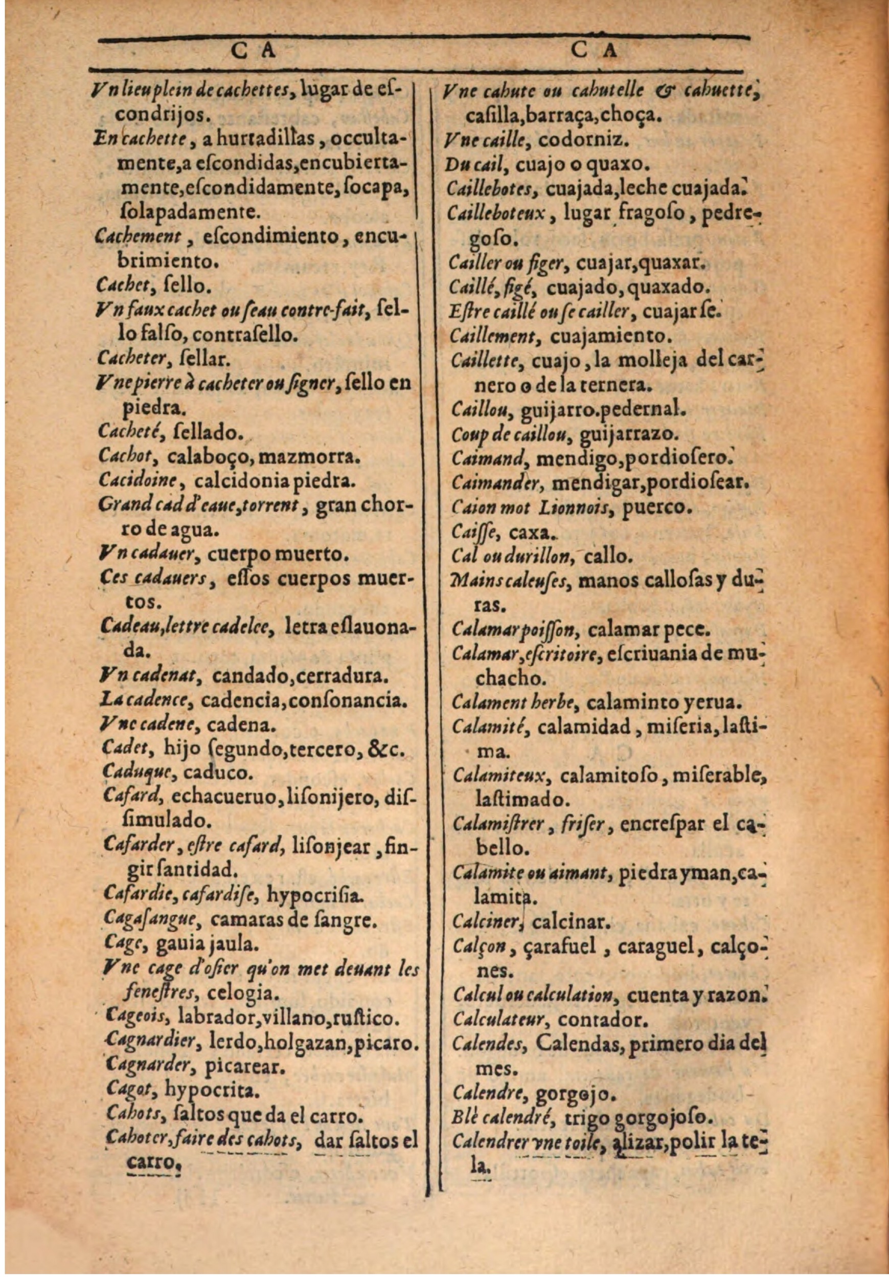 1607 - Marc Orry - Trésor des deux langues espagnole et française (Seconde partie) - BSB Munich