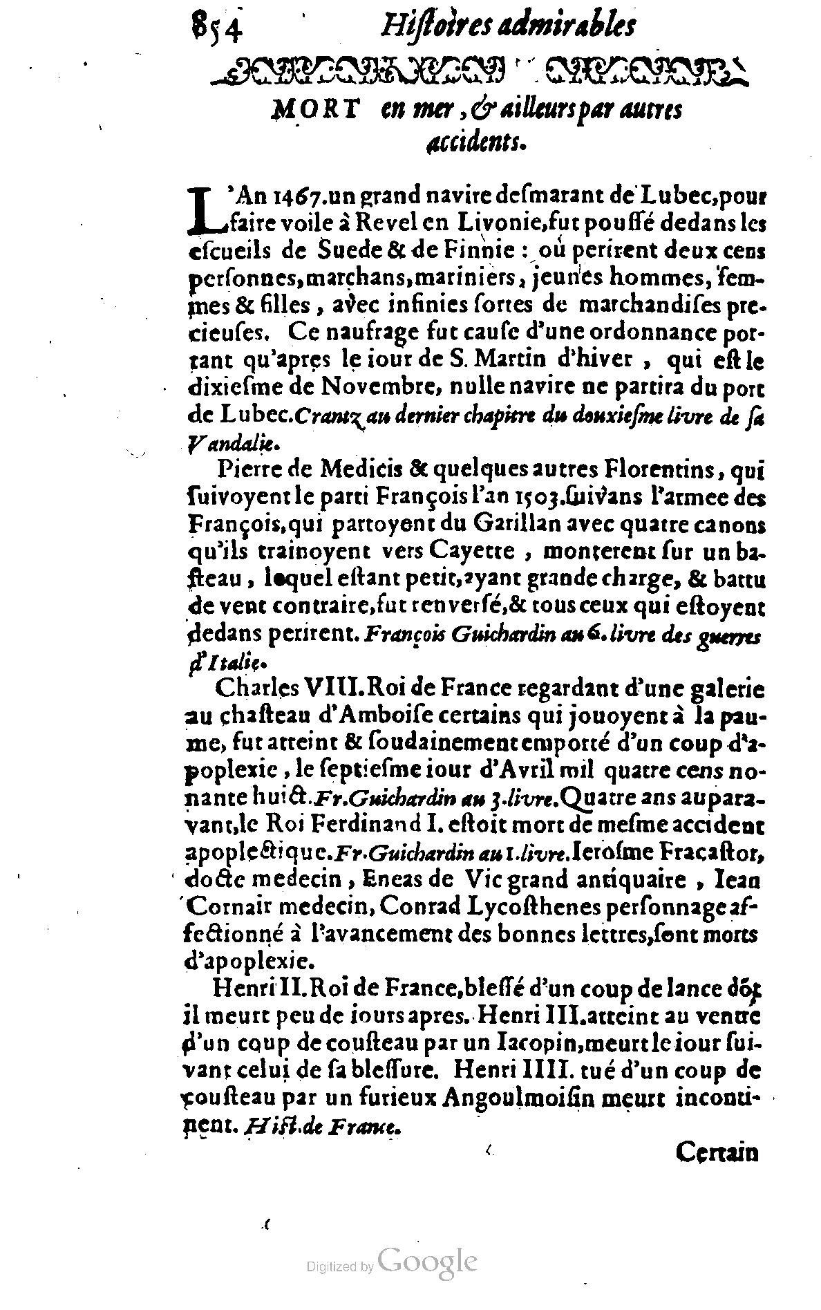 1628 - Jacques Crespin - Trésor d’histoires admirables et mémorables - BSB Munich 1628 - Jacques Crespin - Trésor d’histoires admirables et mémorables - BSB Munich
