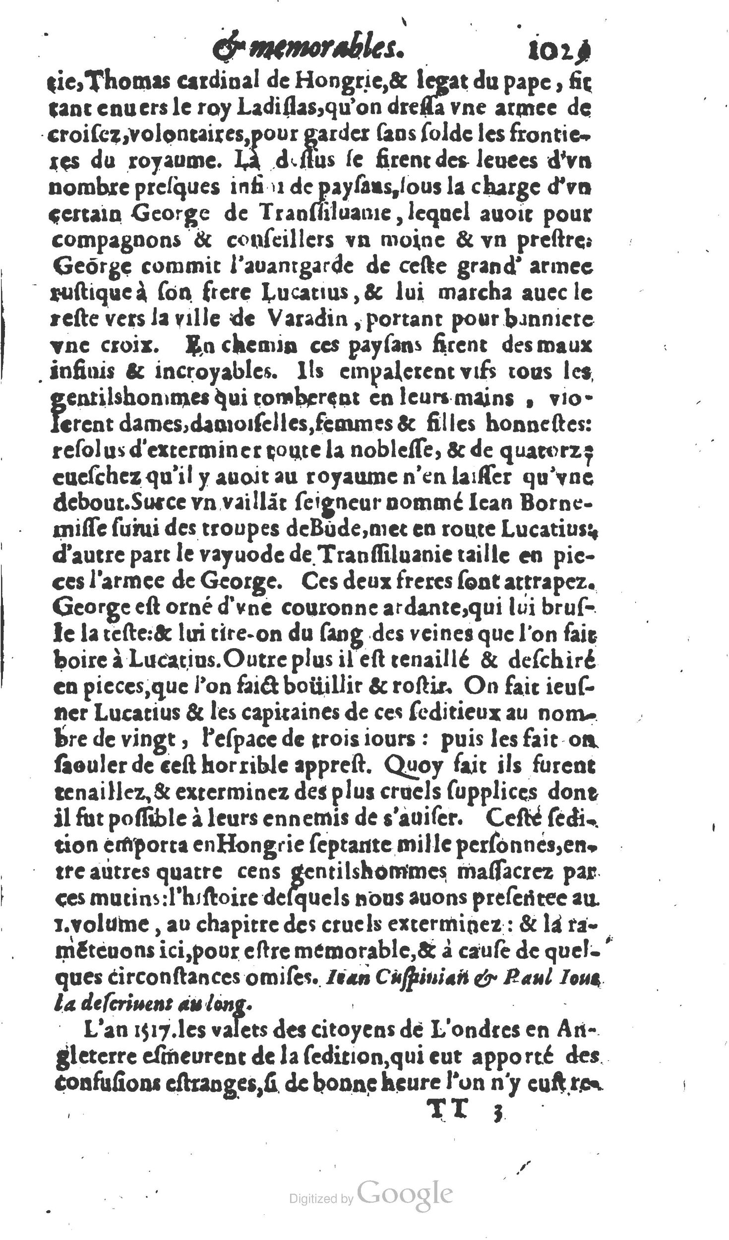 1610 - Paul Marceau - Trésor d’histoires admirables et mémorables - Princeton