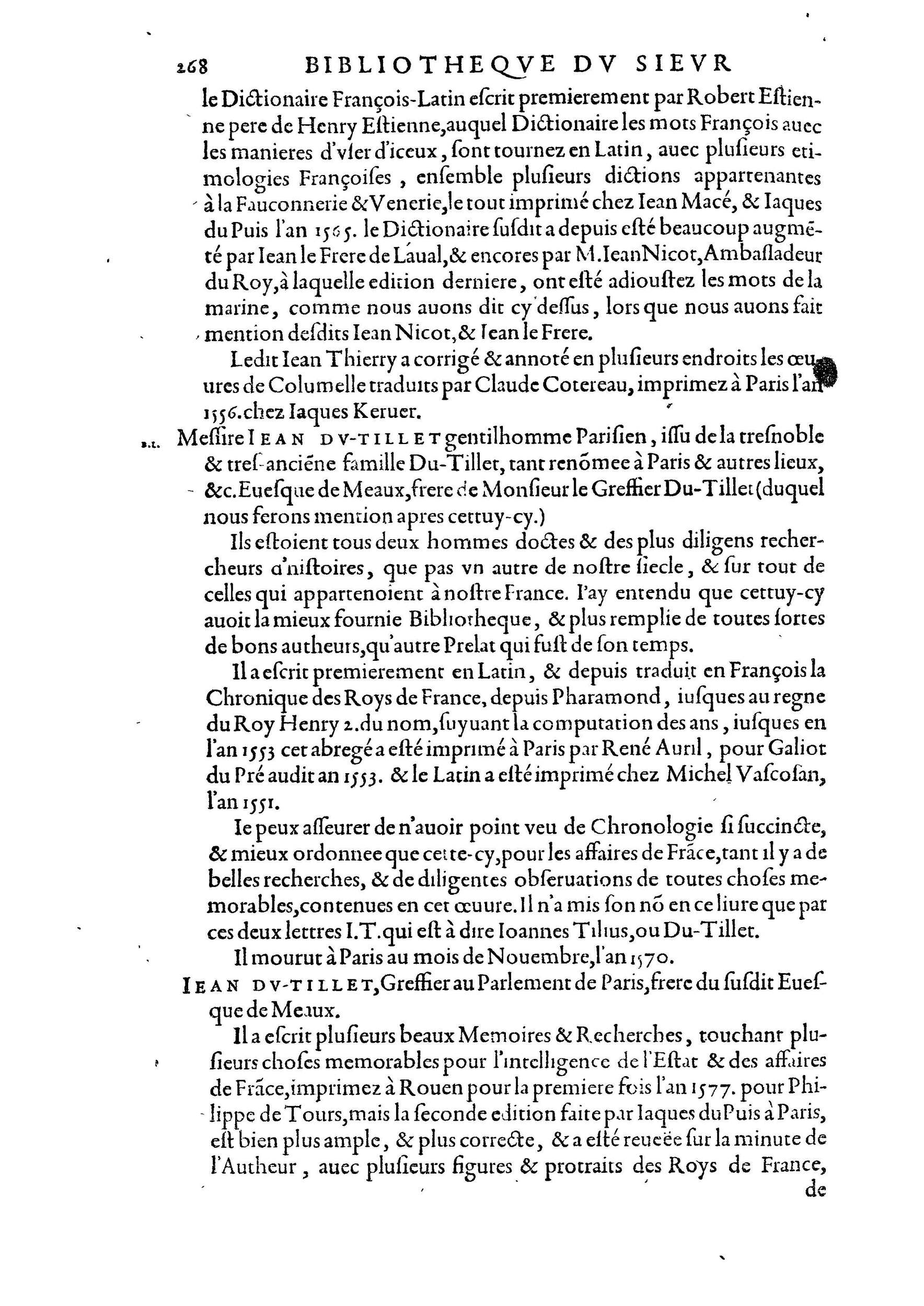 1584 - Abel L&#039;Angelier - Bibliothèques françaises - BnF