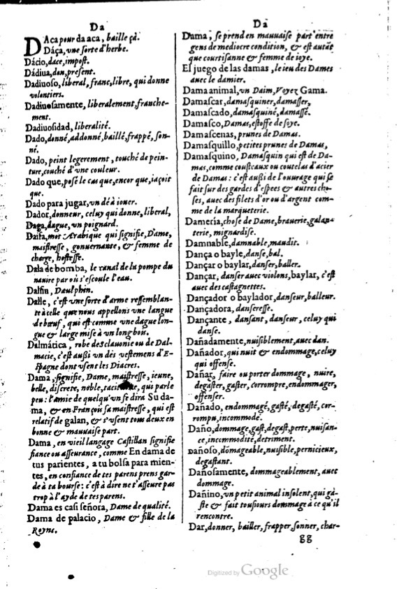 1621 - Adrian Tiffaine - Trésor des deux langues espagnole et française - BM Lyon