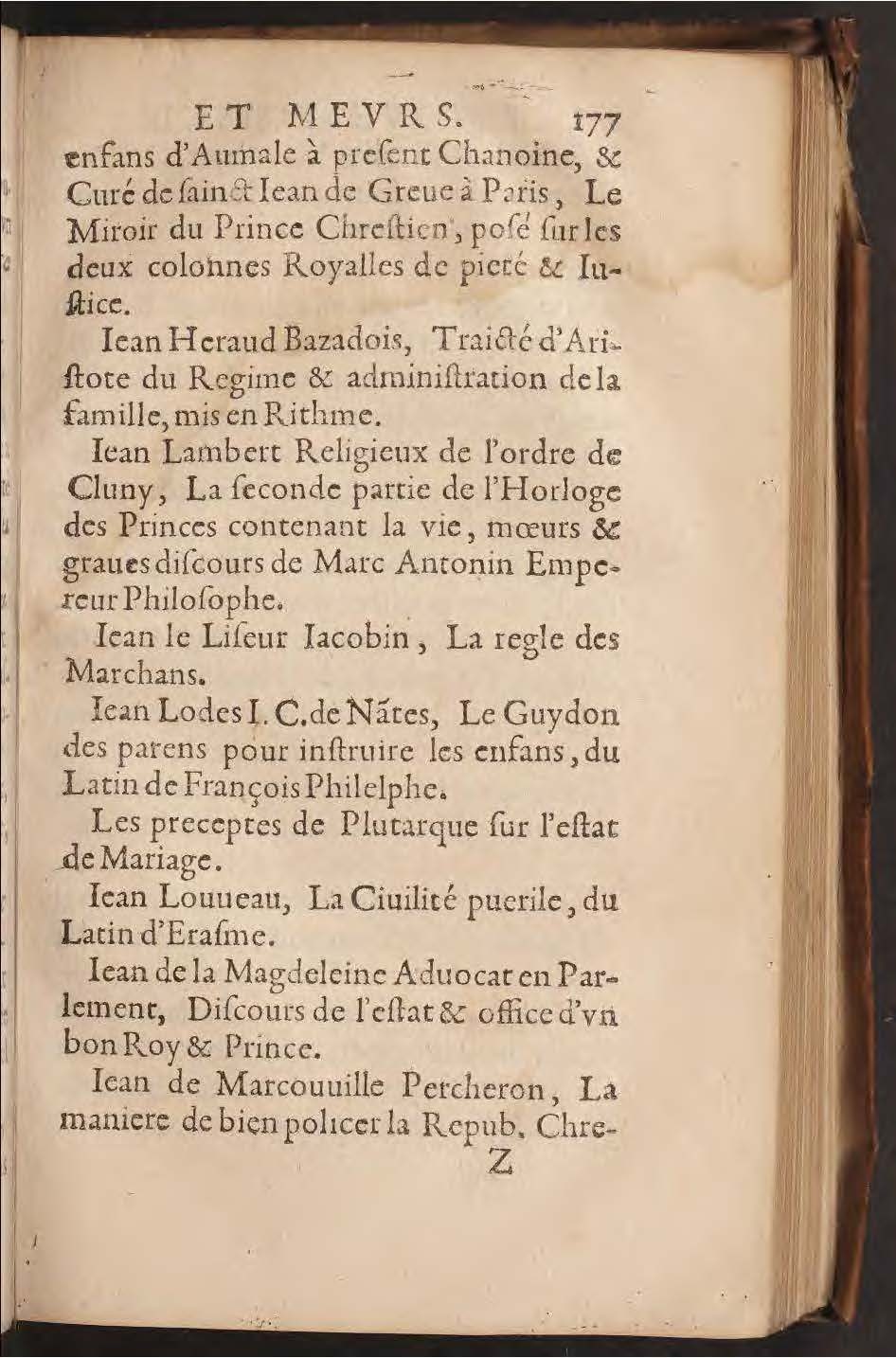 1602 - François Jacquin - Trésor des bons esprits français - BnF Arsenal