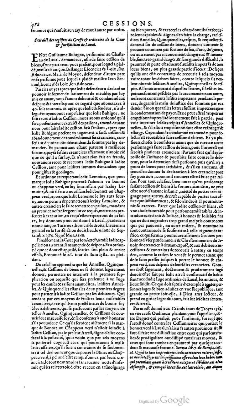 1629 - Veuve Nicolas Buon - Trésor du droit français (21754 T. 1) - BM Lyon