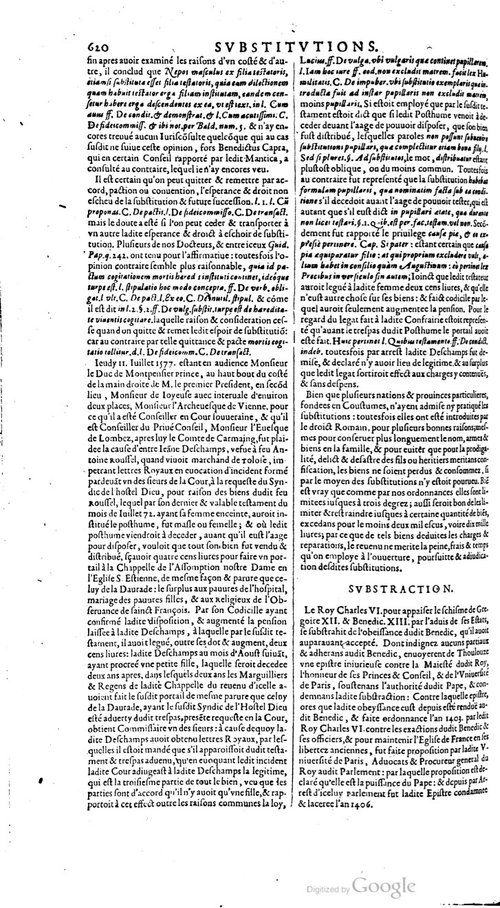 1629 - Veuve Nicolas Buon - Trésor du droit français (21754 T. 3) - BM Lyon