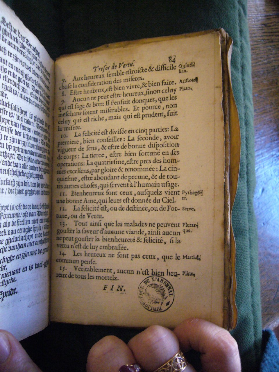 1594 - Cornelis Claesz  -Trésor de vertu - BnF Arsenal