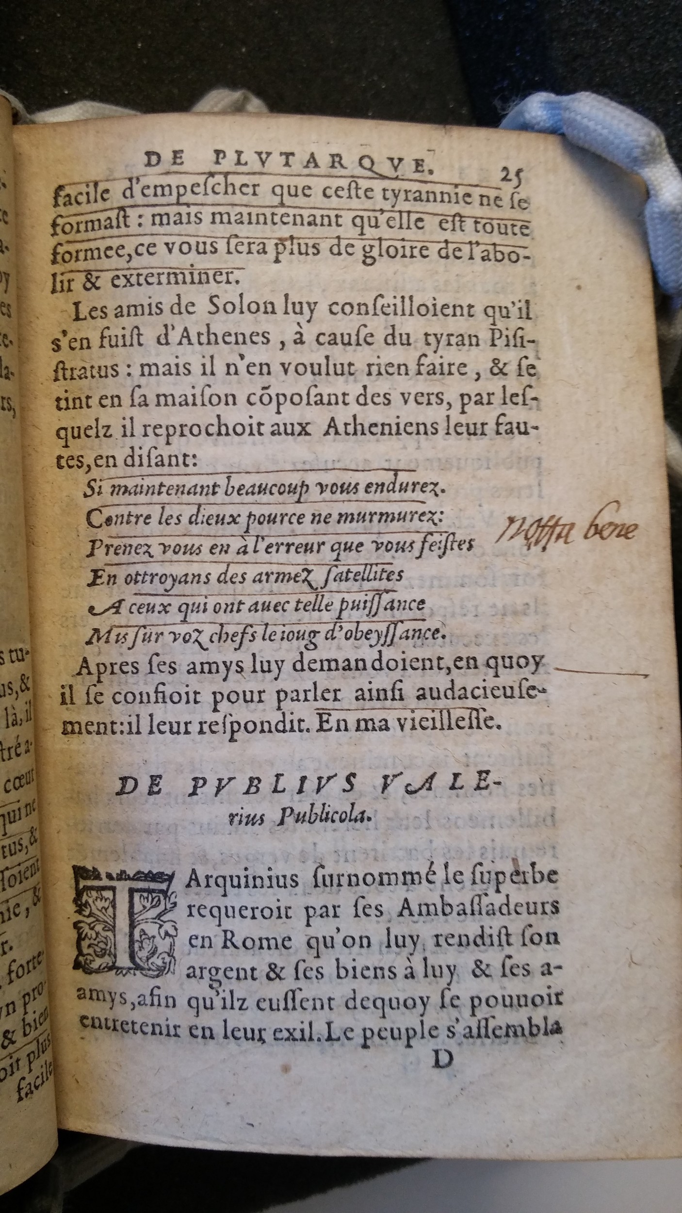 1577 - Claude Micard - Trésor des vies de Plutarque - Saint-Gallen