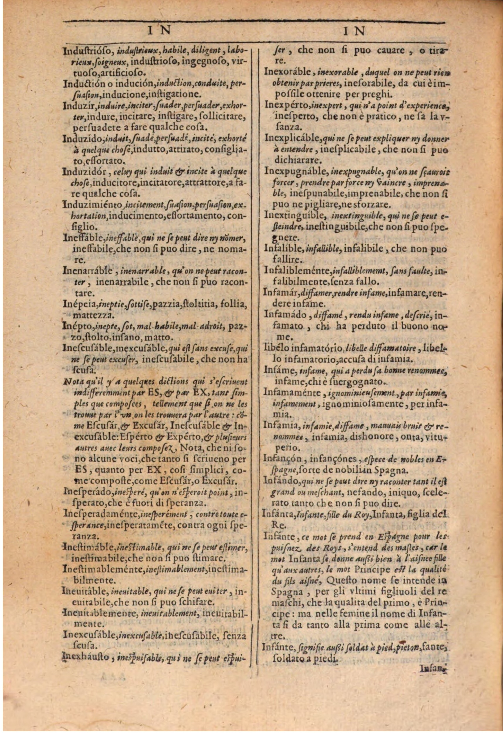 1609 - Philippe Albert et Alexandre Pernet - Trésor des trois langues française, italienne et espagnole (Première partie) - BSB Munich
