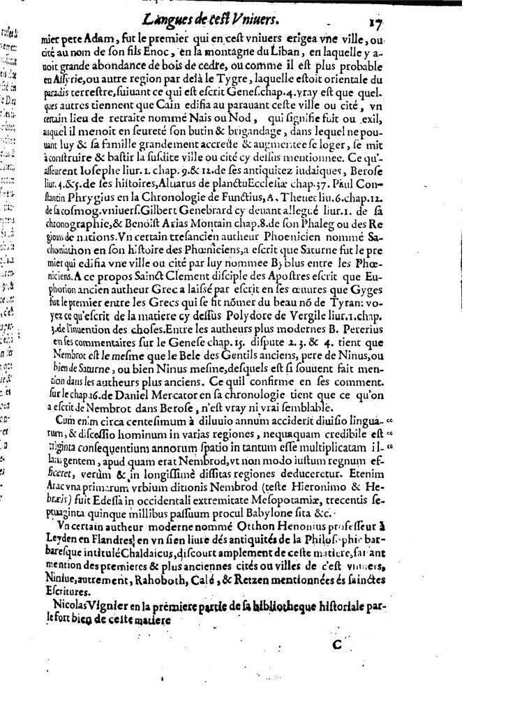 1613 - Matthieu Berjon - Trésor de l’histoire des langues de cet univers - BM Lyon