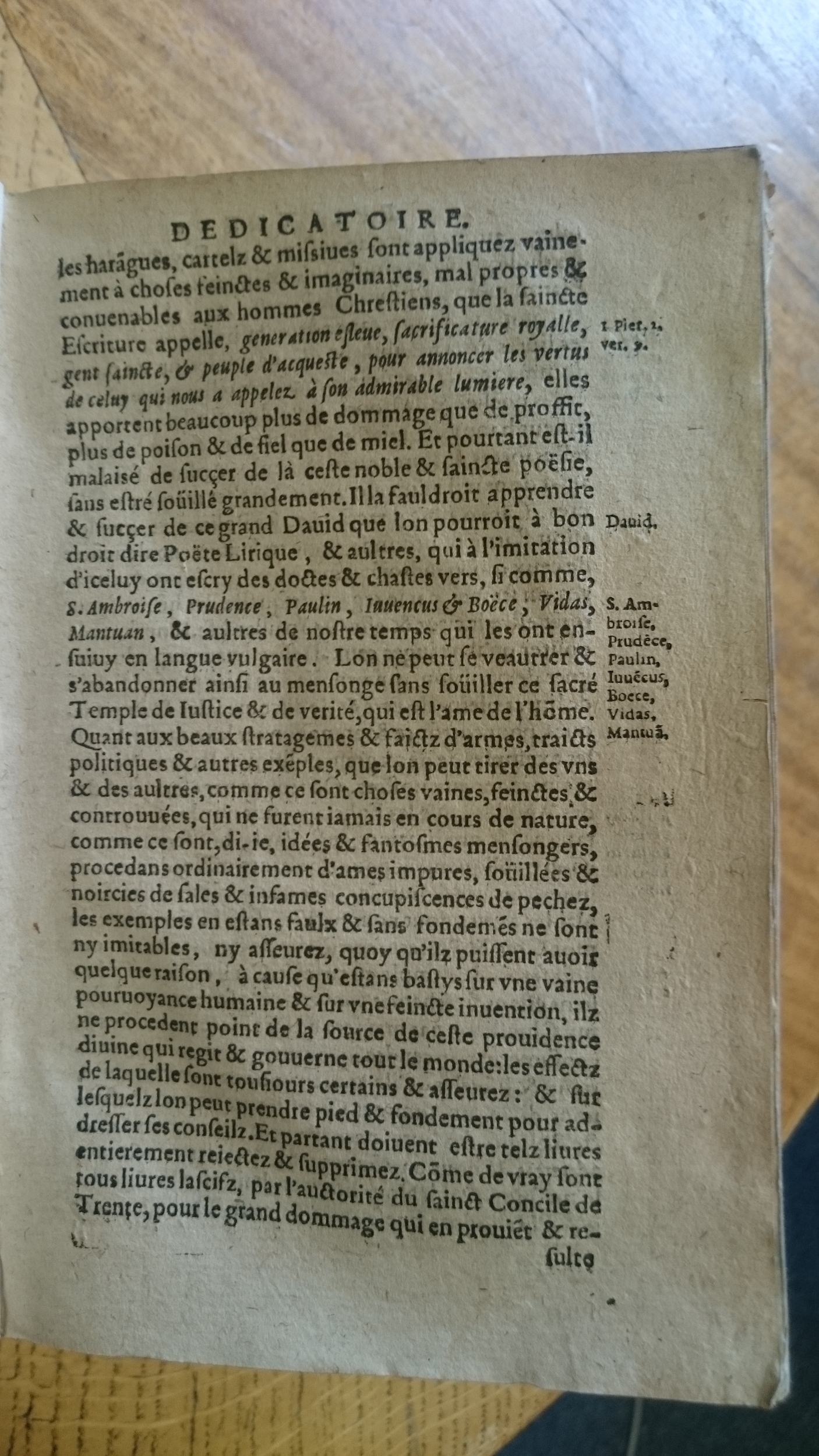 1596 - Jean Bogart - Trésor des faits et dits mémorables des hommes saints et illustres - Douai Quincy