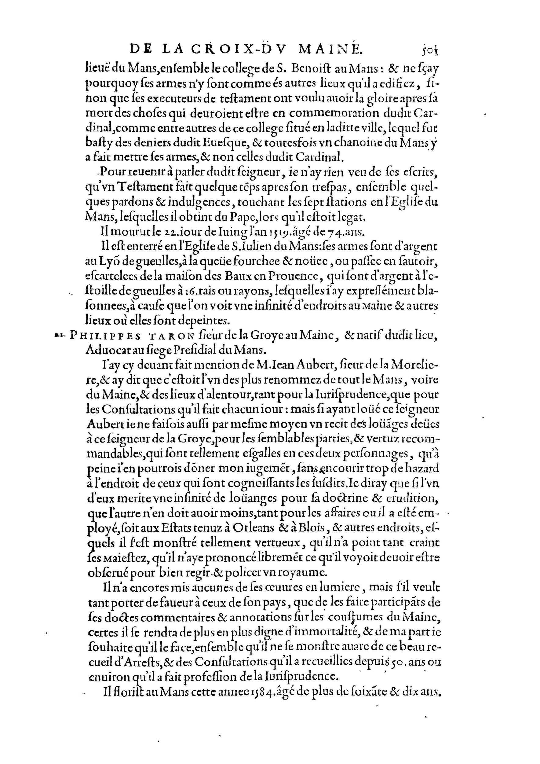 1584 - Abel L&#039;Angelier - Bibliothèques françaises - BnF