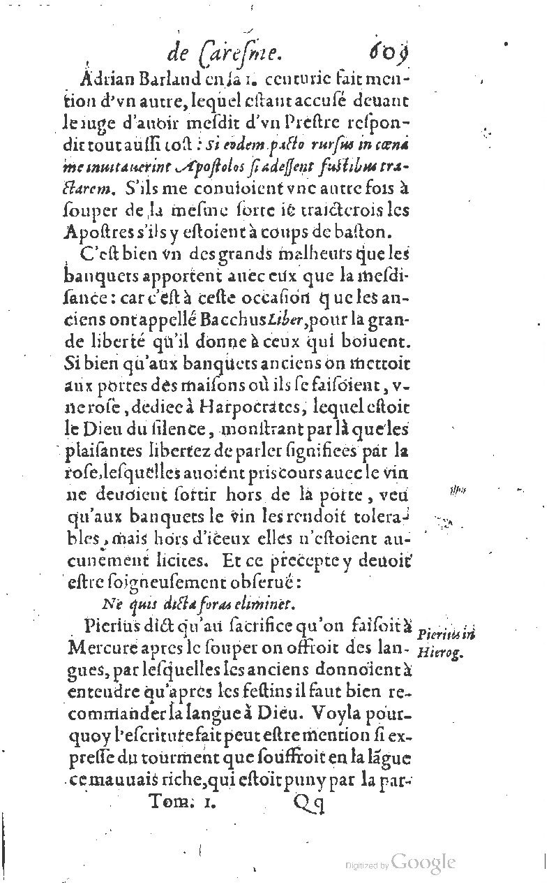 1607 - Nicolas Du Fossé - Trésor quadragésimal - T 01 - BM Lyon