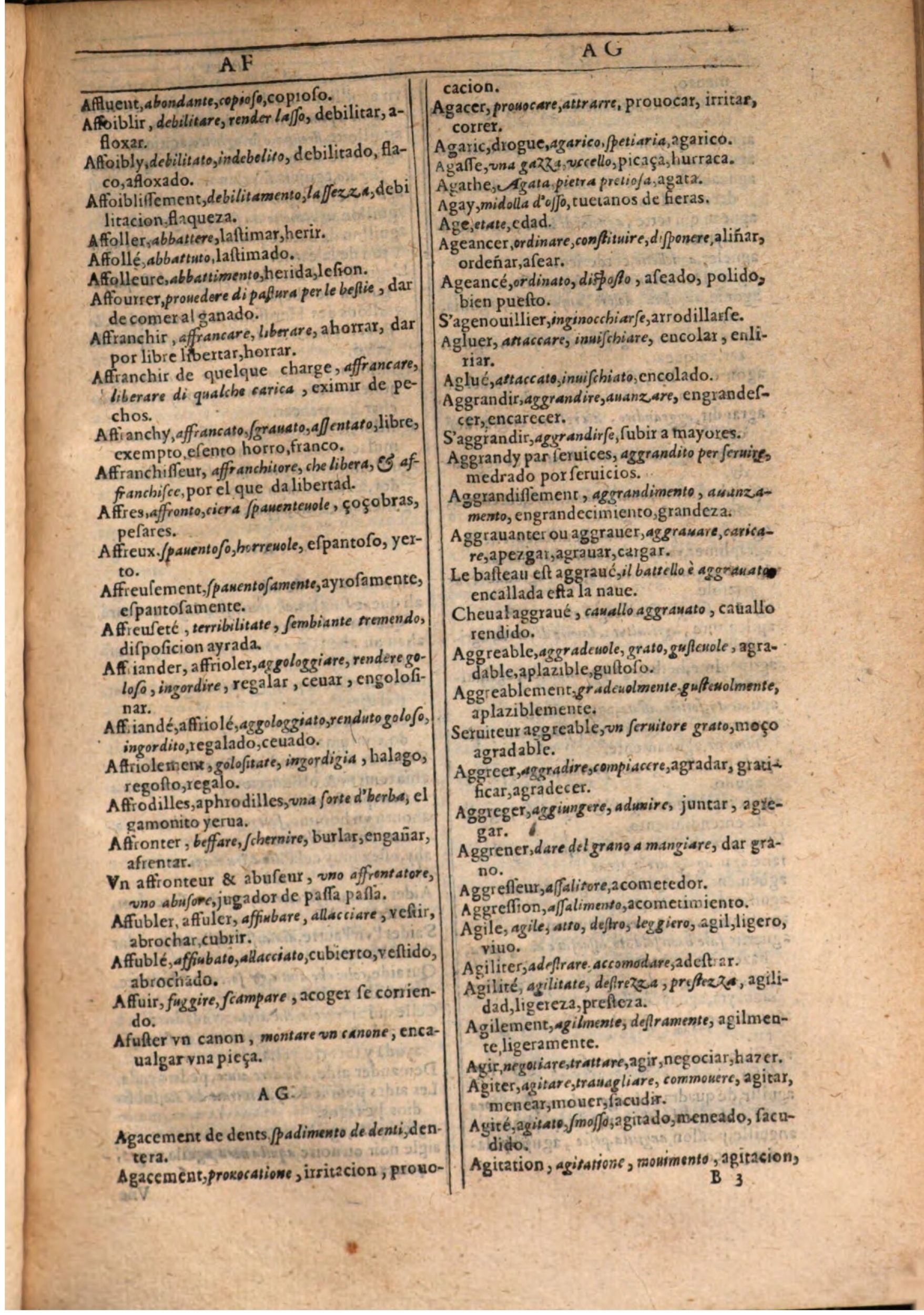 1609 - Philippe Albert et Alexandre Pernet - Trésor des trois langues française, italienne et espagnole (Seconde partie) - BSB Munich 1609 - Philippe Albert et Alexandre Pernet - Trésor des trois langues française, italienne et espagnole (Seconde partie) - BSB Munich