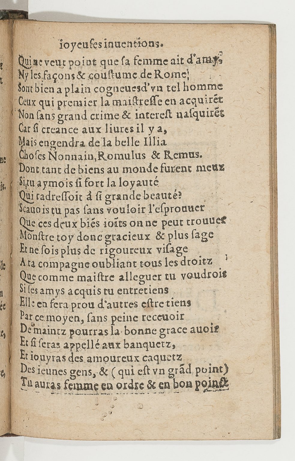 1568c. - Veuve Jean Bonfons - Trésor des joyeuses inventions du parangon de poésies - BnF Arsenal
