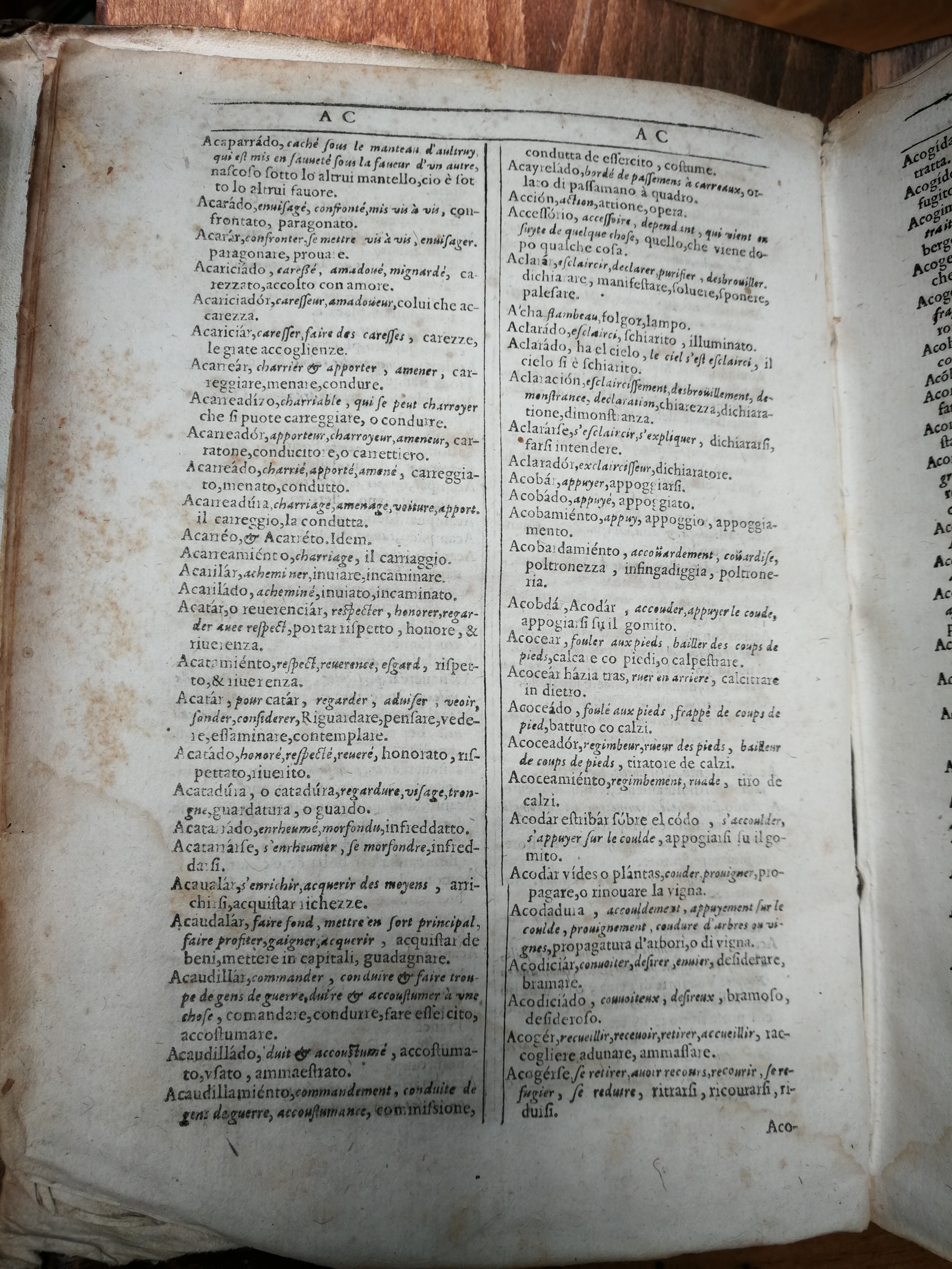 1609 - Philippe Albert et Alexandre Pernet - Trésor des trois langues française, italienne et espagnole (Première partie) - Venezia Marciana 1609 - Philippe Albert et Alexandre Pernet - Trésor des trois langues française, italienne et espagnole (Première partie) - Venezia Marciana
