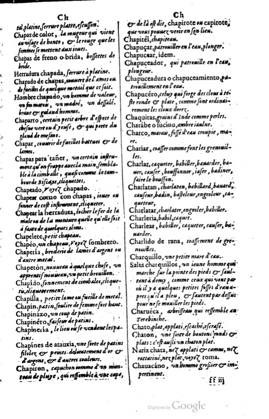 1621 - Adrian Tiffaine - Trésor des deux langues espagnole et française - BM Lyon