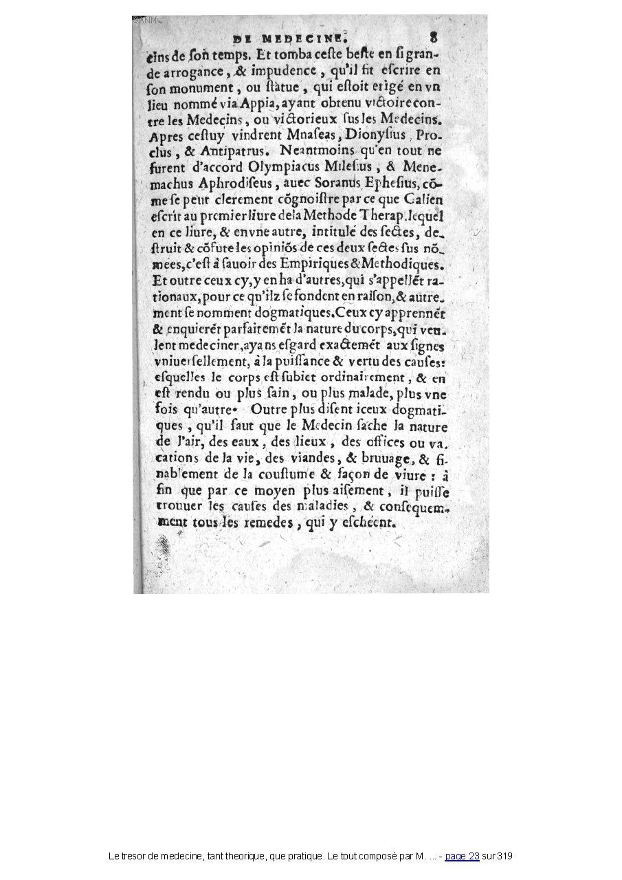 1560 - Pierre et Jan Moine - Trésor de médecine - Université Paris Cité