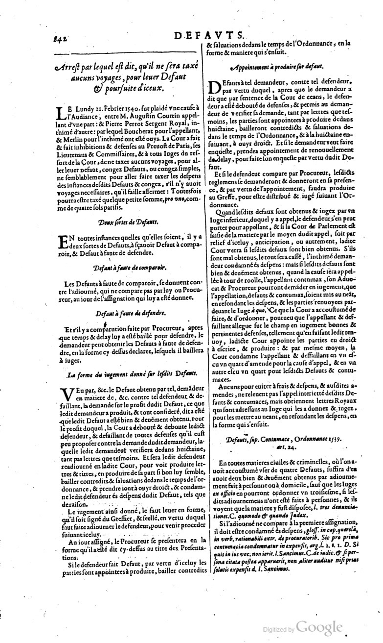 1629 - Veuve Nicolas Buon - Trésor du droit français (29620 T. 1) - BM Lyon