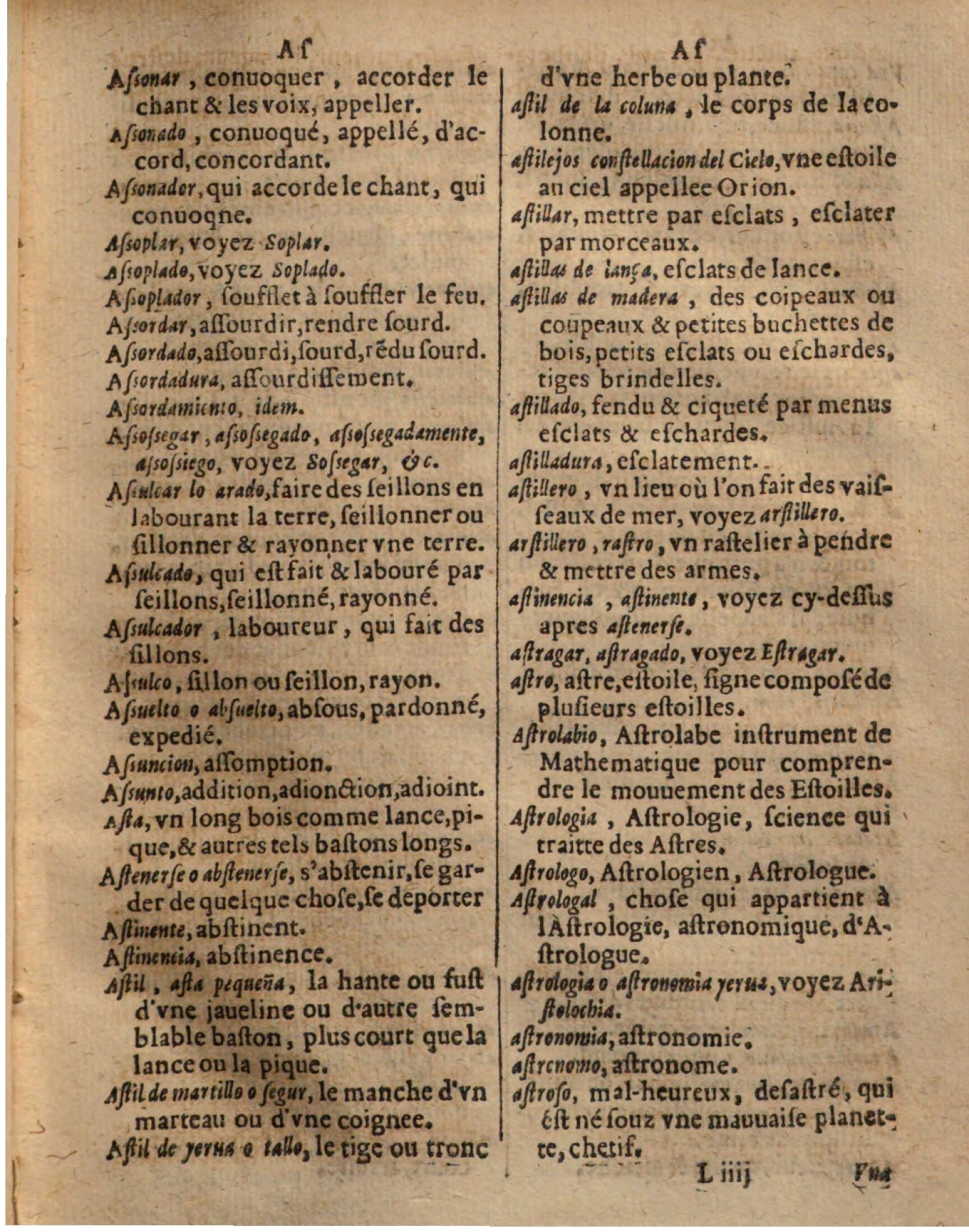 1625 - Hubert Antoine - Trésor des deux langues espagnole et française - Augsbourg